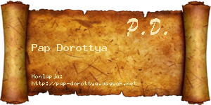 Pap Dorottya névjegykártya